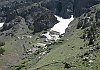 Our first sign of snow, seen at about the 7,500 foot level
