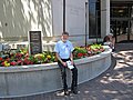 Larry in front of the Family History Library, home of the Genealogical Society of Utah