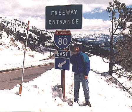 Bill in snow at Donner Pass