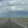 About 35 miles out of Rawlins we saw thunderstorms ahead. - Just after we got our motel room in Rawlins it poured for about a half hour.