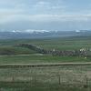 Tuesday, May 24 - East of Rawlins we got into the rolling cow - country of Wyoming.  Note all of the snow fences.