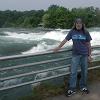 Saturday, June 11 - Bill next to the river above Niagara Falls.