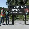 A stop at the Continental Divide on the road near Old Faithful.