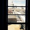 View of the Millennium Bridge - from inside the Tate Modern Museum