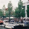 Wide shot of the Music Festival along the canal