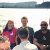 On the boat tour, l-r: John Hitchner of Columbus, Ohio, - Bill, Steffen Bretzke of Herzogenrath, Germany, - and Norman Cuccio of San Francisco