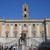 The Palazzo Senatorio, the Mayoral Palace, home of today's - city government, with the equestrian statue of Marcus Aurelius