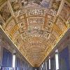The ceiling in another long room of the museum