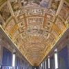 The ceiling in another long room of the museum