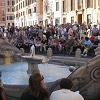 The Sinking Boat Fountain near the bottom of the Spanish Steps