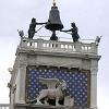 The Moors, the bronze men atop the clock tower, - swing their clappers to strike the bell at the top of each hour.