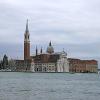As we begin our ride on the Vaporetto boat, we see San Giorgio Maggiore - Island with a tower similar to the Campanile in Saint Mark's Square.