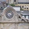 The clock atop the Duomo Museum across the street from the church.