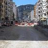 Several streets in Nice are undergoing construction for a new 8.7 km long tram line.