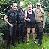 We had dinner at Frank and Dan's home in Falkensee, a Berlin suburb. - Here are Fred, Frank, Dan and Iain in their garden.