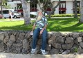 Watching the action at Waikiki Beach.