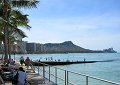 A view of Waikiki Beach and Diamond Head from near the Royal Hawaiian Hotel.