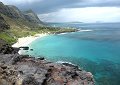 Looking north from the parking lot of Makapuu Point Park at the top of the hill.