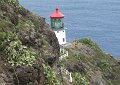 We spot the lighthouse, but the main trail continues to climb above it.  The trail to the lighthouse is closed.