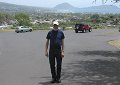 Tuesday, April 21 -- We took 'The Bus' to the entrance of Diamond Head crater. - This is the view from the road leading into the crater.