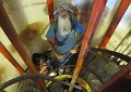 Bill on the circular spiral staircase.