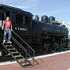 Old steam engine in Dodge City, Kansas.