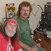Bill and Dale in Dale's ham radio shack.