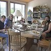 John and John welcomed us with a big breakfast. - Here we are with John Litrenta.