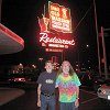 We had to pose in front of the sign! - The menu and internal decor were exactly the same as we remembered.