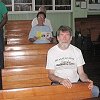 Larry gets nostalgic in the one room school house.