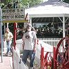 This is the oldest merry-go-round in the United States. - It is powered by the steam engine you see.