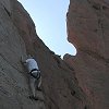 We talked to men who were climbing the rocks.