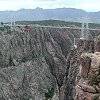 This is the Royal Gorge bridge near Canon City, Colorado. - Note the rail line by the river at the bottom.