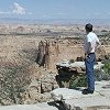 We saw lots of canyons and very rough terrain.