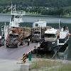 The ferry even carried heavy logging trucks!