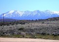 Mountains seen to the south as we leave the area - of the Poppy Reserve and head for Las Vegas.