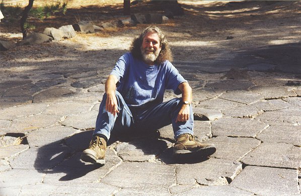 Bill sitting on top of postpiles