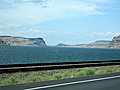 A wide view up the river