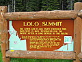 We've climbed to 6,236 feet at Lolo Pass, the state line between Idaho and Montana.