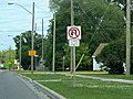 As we approached the border crossing at Fort Frances to International Falls, Minnesota, we started seeing - these signs indicating long waits. 1.5 hours to U.S. border?  We were less than two miles away from it.