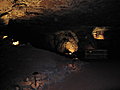 A mine train then takes you 3/4 mile through a dark tunnel into the mine shaft - to where the ore was removed. This is a wideshot showing the inside of the mine.