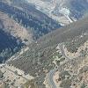 Great view from a vista point - looking back at the road we just traveled.