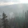 Smoke from forest fires near Yosemite