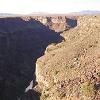 Northwest of Taos, New Mexico - Looking down at the Rio Grande from a bridge high over its gorge.