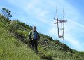 Larry on that same trail under the watchful eye of Sutro Tower.