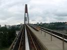 Sky Train bridge crossing the Fraser River from New Westminster to Surrey.