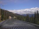 Most of the mountain tops remained covered in clouds as we traveled through the Rockies