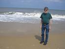 Larry on the beach at the Atlantic Ocean