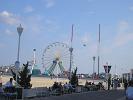 There's a big amusement park at the south end of the boardwalk.