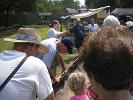 Jamestown Settlement is a living history museum of 17th-century Virginia. - Docents offer tours and demonstrations.  Here we got an explain of canoe building. 